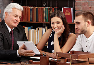 personal injury lawyer reviewing documentation